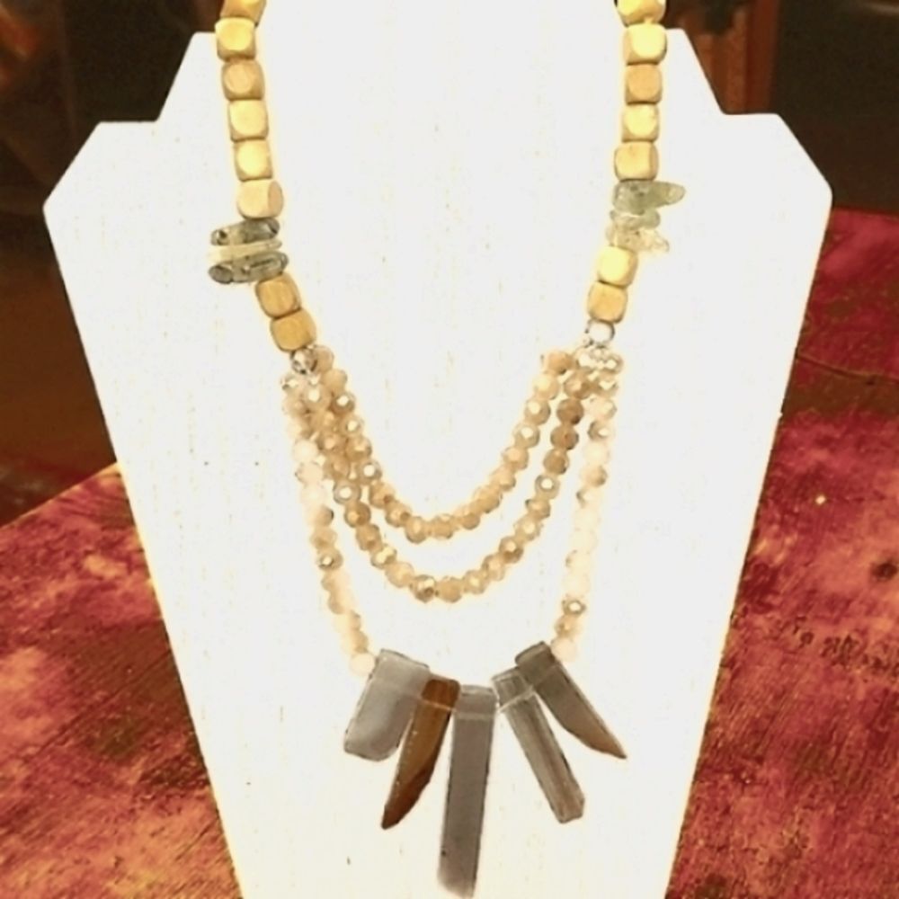 Beaded 3 Strand Necklace 